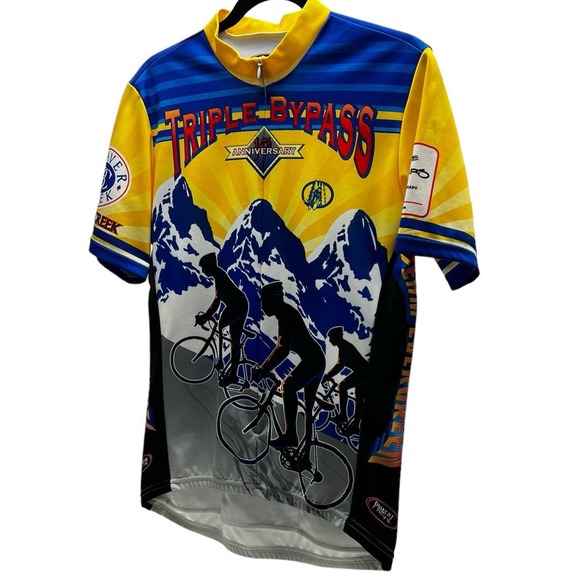 Primal Wear 2003 Triple Bypass Coolmax Cycling Jersey Size M 15th Anniversary - Picture 1 of 12